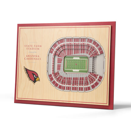 Arizona Cardinals 5-Layer 3D StadiumView Wall Art