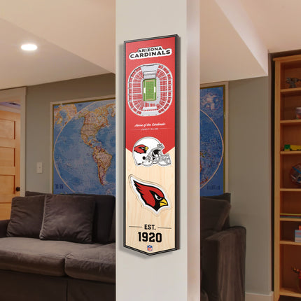 Arizona Cardinals 8x32 3D Stadium Banner