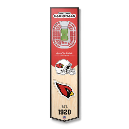 Arizona Cardinals 8x32 3D Stadium Banner
