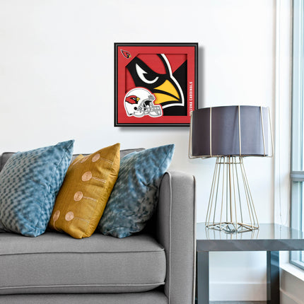 Arizona Cardinals 3D Logo Series Wall Art - 12x12