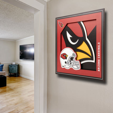 Arizona Cardinals 3D Logo Series Wall Art - 12x12