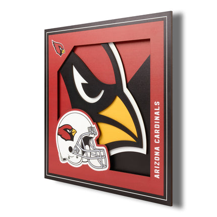 Arizona Cardinals 3D Logo Series Wall Art - 12x12