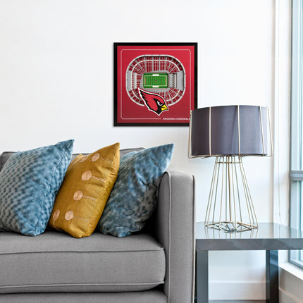 Arizona Cardinals 3D StadiumView Wall Art 12x12