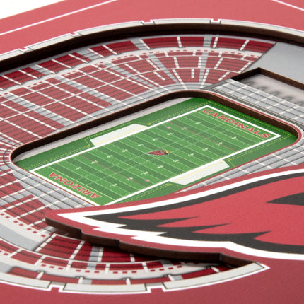 Arizona Cardinals 3D StadiumView Wall Art 12x12