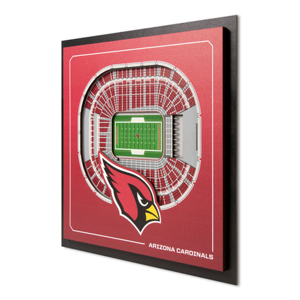 Arizona Cardinals 3D StadiumView Wall Art 12x12