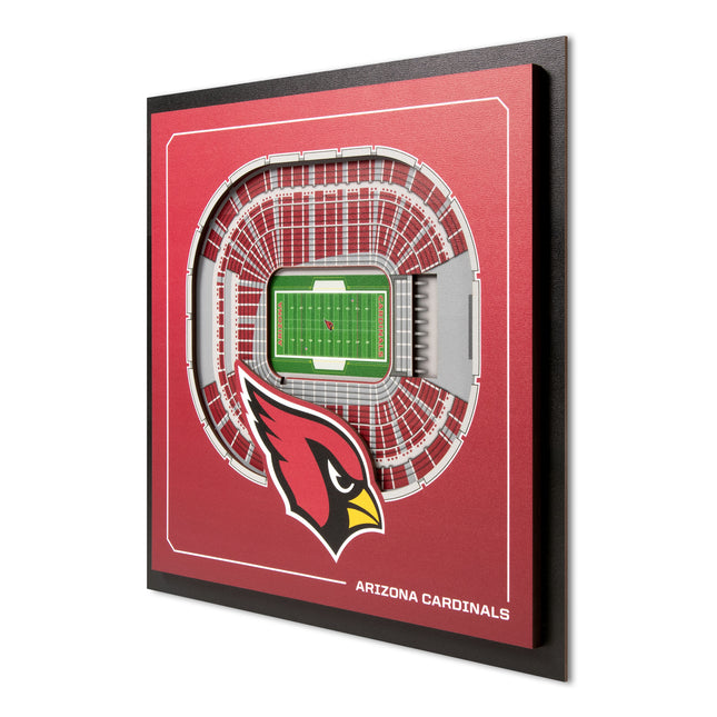 Arizona Cardinals 3D StadiumView Wall Art 12x12
