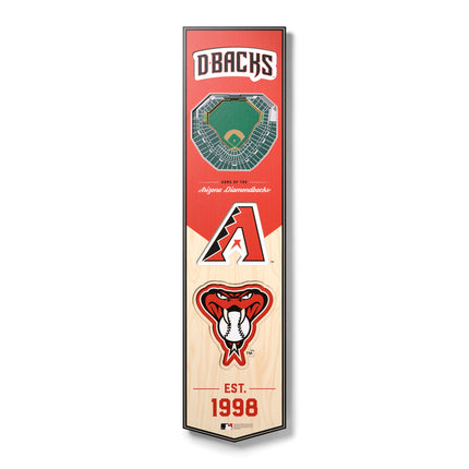 Arizona Diamondbacks 8x32 3D Stadium Banner