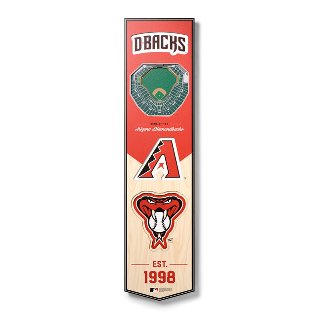 Arizona Diamondbacks 8x32 3D Stadium Banner