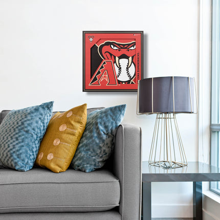Arizona Diamondbacks 3D Logo Series Wall Art - 12x12