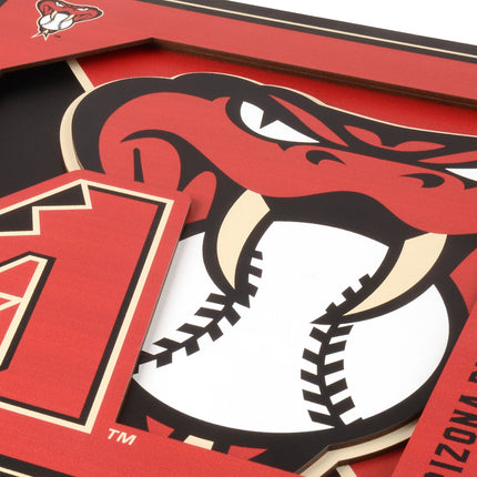Arizona Diamondbacks 3D Logo Series Wall Art - 12x12