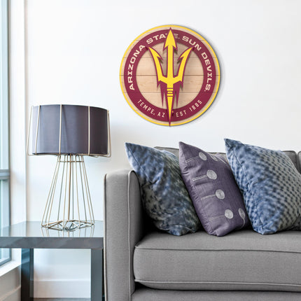 Arizona State Sun Devils 3DX Circle Backer Wall Art