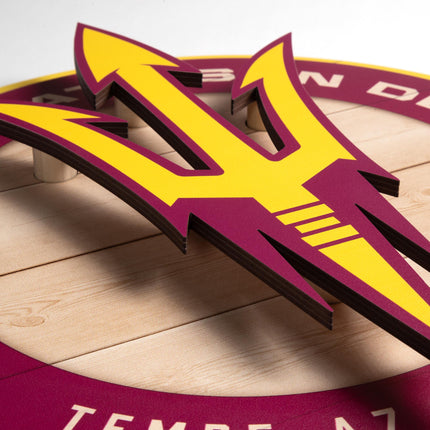 Arizona State Sun Devils 3DX Circle Backer Wall Art