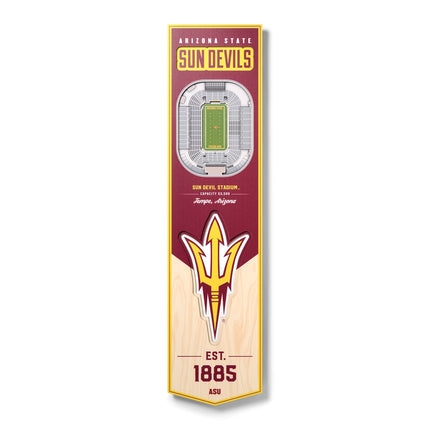 Arizona State Sun Devils 8x32 3D Stadium Banner
