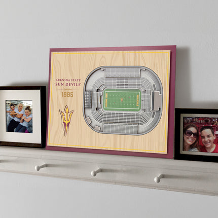 Arizona State Sun Devils 5-Layer 3D StadiumView Wall Art