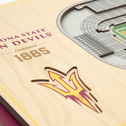 Arizona State Sun Devils 5-Layer 3D StadiumView Wall Art