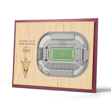 Arizona State Sun Devils 5-Layer 3D StadiumView Wall Art