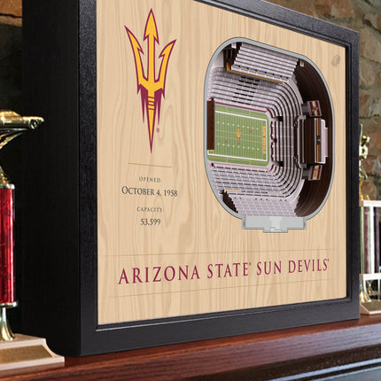 Arizona State Sun Devils 25-Layer StadiumViews 3D Wall Art