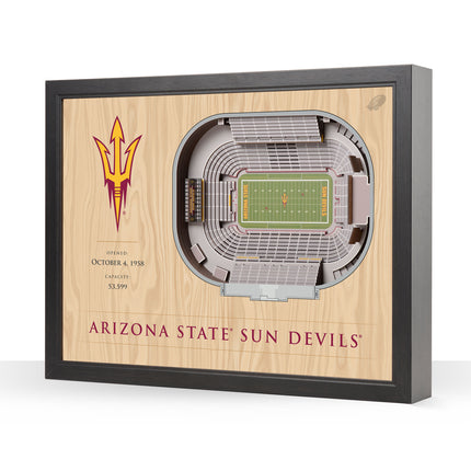 Arizona State Sun Devils 25-Layer StadiumViews 3D Wall Art