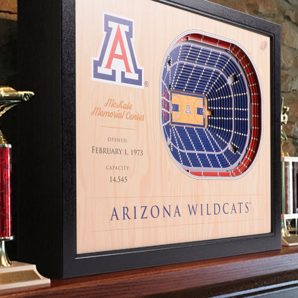 Arizona Wildcats 25-Layer StadiumViews 3D Wall Art