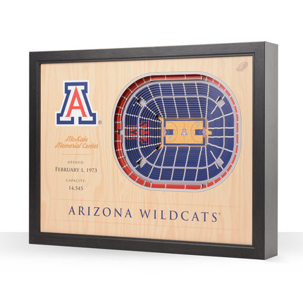 Arizona Wildcats 25-Layer StadiumViews 3D Wall Art