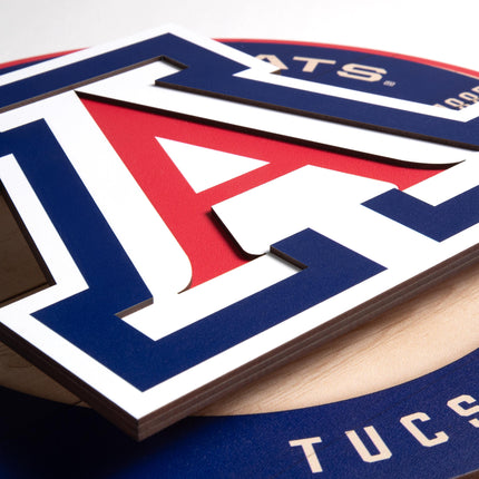 Arizona Wildcats 3DX Circle Backer Wall Art