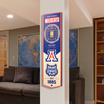 Arizona Wildcats 8x32 3D Stadium Banner