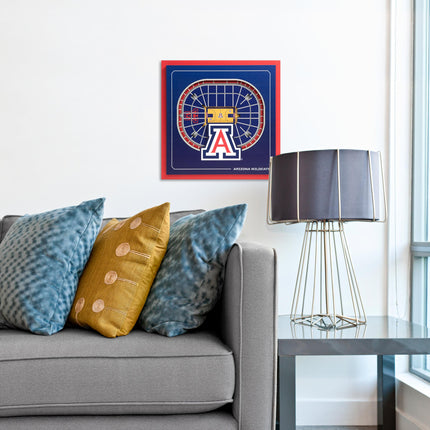 Arizona Wildcats 3D StadiumView Wall Art 12x12