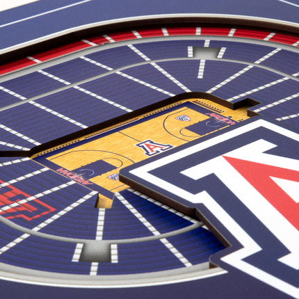 Arizona Wildcats 3D StadiumView Wall Art 12x12
