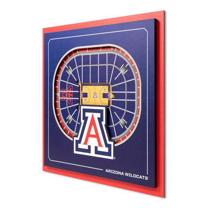 Arizona Wildcats 3D StadiumView Wall Art 12x12