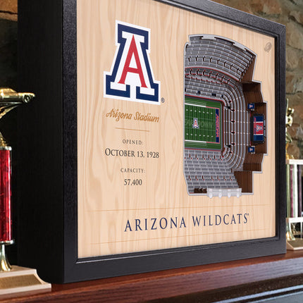 Arizona Wildcats 25-Layer StadiumViews 3D Wall Art