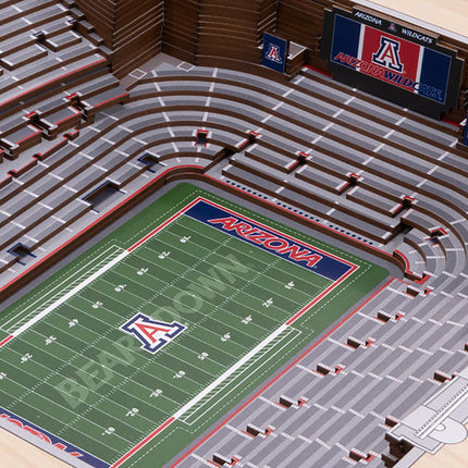 Arizona Wildcats 25-Layer StadiumViews 3D Wall Art