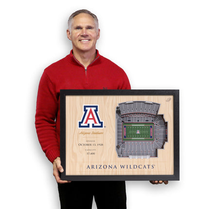 Arizona Wildcats 25-Layer StadiumViews 3D Wall Art