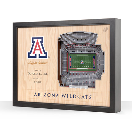 Arizona Wildcats 25-Layer StadiumViews 3D Wall Art