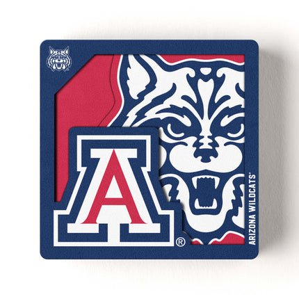 Arizona Wildcats 3D Logo Series Magnet