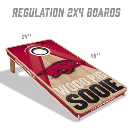 Arkansas Razorbacks 2x4 Slogan Series Cornhole Boards