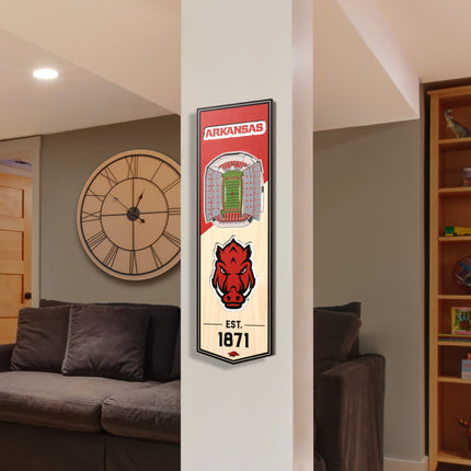 Arkansas Razorbacks 3D Stadium 6x19 Banners