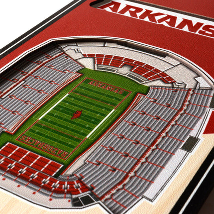 Arkansas Razorbacks 3D Stadium 6x19 Banners