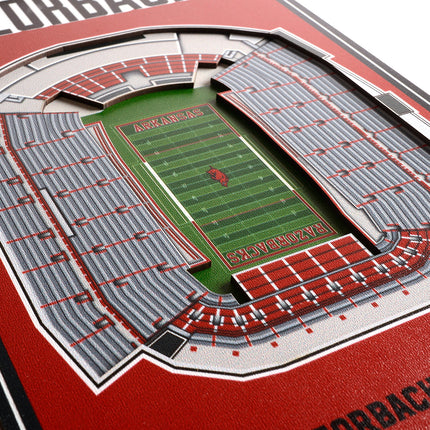 Arkansas Razorbacks 8x32 3D Stadium Banner