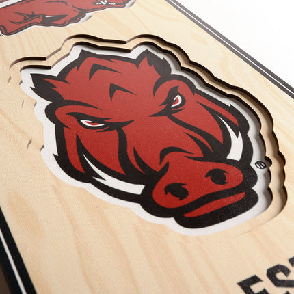 Arkansas Razorbacks 8x32 3D Stadium Banner