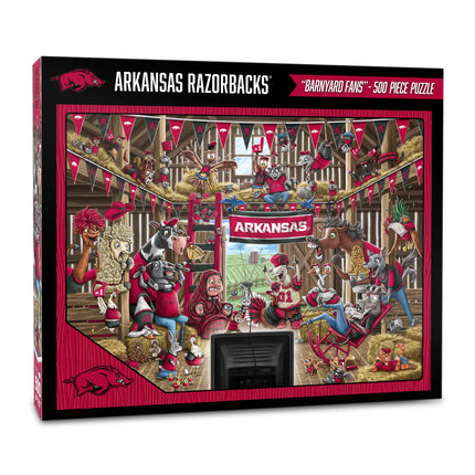 Arkansas Razorbacks Barnyard Fans Puzzle - 500 PC