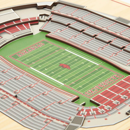 Arkansas Razorbacks 5-Layer 3D StadiumView Wall Art