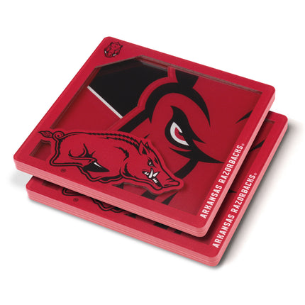 Arkansas Razorbacks 3D Logo Series Coasters