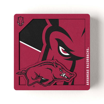 Arkansas Razorbacks 3D Logo Series Magnet