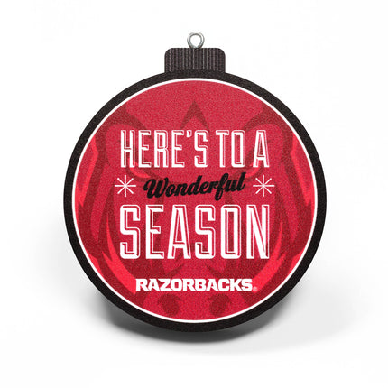 Arkansas Razorbacks 3D Logo Series Ornament