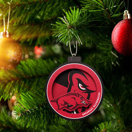 Arkansas Razorbacks 3D Logo Series Ornament