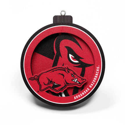 Arkansas Razorbacks 3D Logo Series Ornament