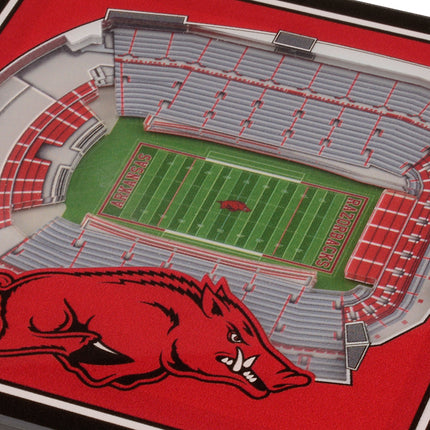 Arkansas Razorbacks 3D Stadium View Coasters