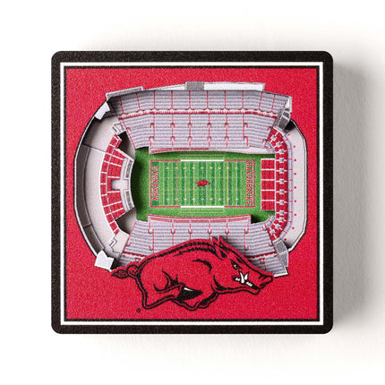 Arkansas Razorbacks 3D StadiumView Magnets