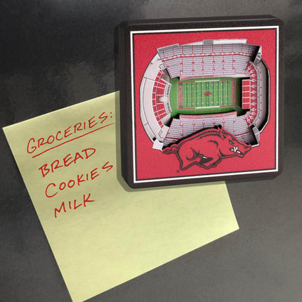 Arkansas Razorbacks 3D StadiumView Magnets