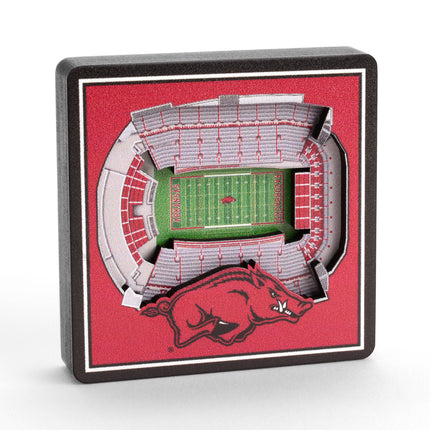Arkansas Razorbacks 3D StadiumView Magnets